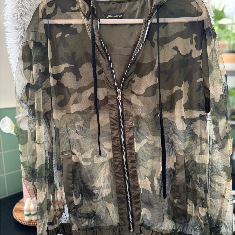 Shinestar Camouflage Mesh Jacket